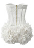 Strapless Petal Mesh Bustier Dress White