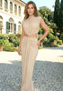 Draped Cut Out Maxi Dress Nude