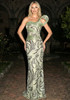 Strapless Crystal Sequin Maxi Dress Green