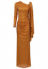 Long Sleeve Sparkly Maxi Dress Orange