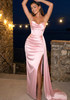 Draped Structured Maxi Dress Light Pink