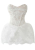 Strapless Lace A Line Dress White