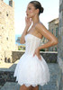 Strapless Lace A Line Dress White