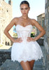 Strapless Lace A Line Dress White
