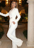 Crystal Belt Suit White