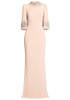 Crystal Short Sleeve Maxi Dress Blush Pink