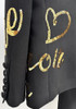 Sequined Suit Black Gold