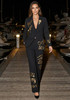 Sequined Suit Black Gold