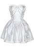 Lace Bustier Skater Dress White