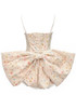 Floral Bow Detail Corset Bubble Dress Light Peach