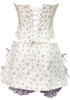 Strapless Floral Corset Two Piece Dress Ivory Purple