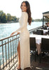 Long Sleeve Sparkly Maxi Dress Ivory