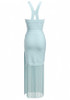 Tassel Detail Maxi Dress Light Blue