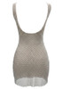 Embellished Backless Dress Silver