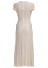 Short Sleeve Sparkly A Line Midi Dress Ivory