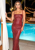Embellished Maxi Dress Burgundy