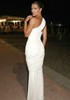 One Shoulder Draped Maxi Dress Ivory