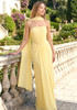 Strapless Draped Maxi Dress Dark Yellow