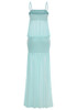 Bubble Detail Maxi Dress Turquoise