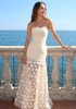 Strapless A Line Maxi Dress Ivory