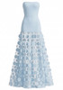 Strapless A Line Maxi Dress Light Blue