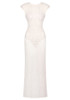 Embellished Backless Maxi Dress White