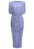Draped Two Piece Midi Dress Lavender