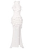 Floral Embellished Maxi Dress White