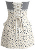 Strapless Floral Corset Two Piece Dress Ivory Blue