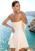 Strapless Floral Detail A Line Dress Ivory