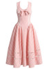 Gingham Corset A Line Midi Dress Pink