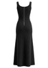 Crystal Front Detail Maxi Dress Black