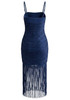 Tassel Maxi Dress Blue