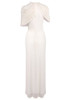 Draped Design Maxi Dress White