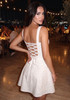 Floral A Line Corset Dress White Pink