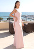 Ruffle Detail Maxi Dress Pink