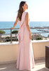 Ruffle Detail Maxi Dress Pink