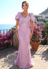 Lace Maxi Dress Pink Lavender