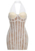 Halter Lace Bustier Dress White