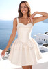 Bow Detail A Line Dress Ivory
