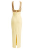 Embellished Maxi Dress Yellow