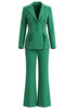 Lace Up Detail Suit Green