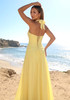 Halter Corset A Line Maxi Dress Yellow