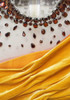 Crystal Long Sleeve Draped Maxi Dress Amber