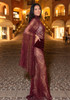 One Shoulder Lace Maxi Dress Burgundy