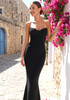 Strapless Bustier Maxi Dress Black