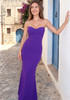 Strapless Bustier Maxi Dress Purple