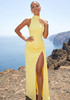 Draped Detail Maxi Dress Yellow