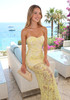 Straples Sequin Lace Maxi Dress Ivory