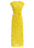 Floral Detail Crochet Maxi Dress Yellow